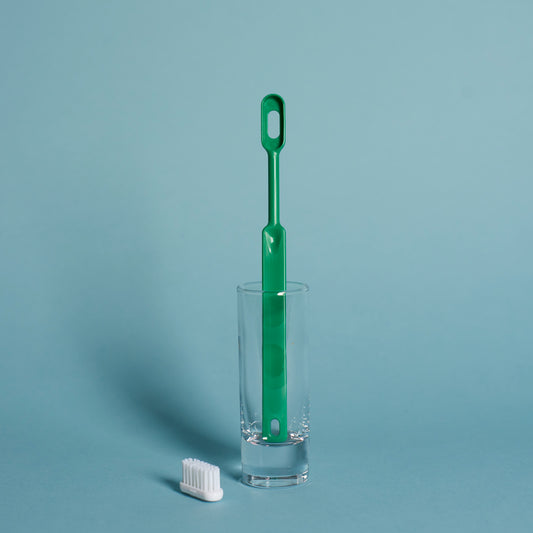 Brosse à dents en bioplastique à tête rechargeable - Vert - Médium